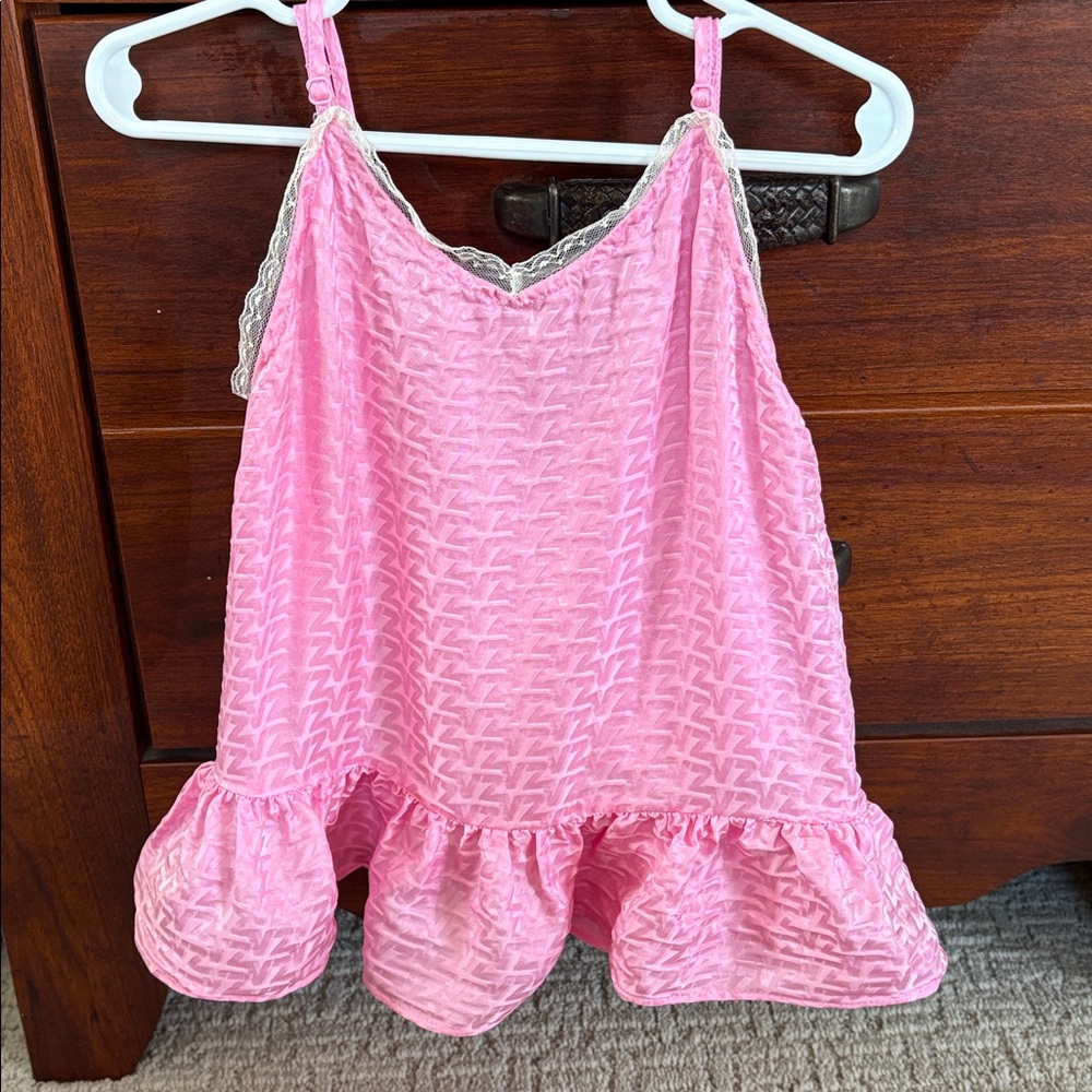 Zadig & Voltaire Girls size 8 silk pink camisole top